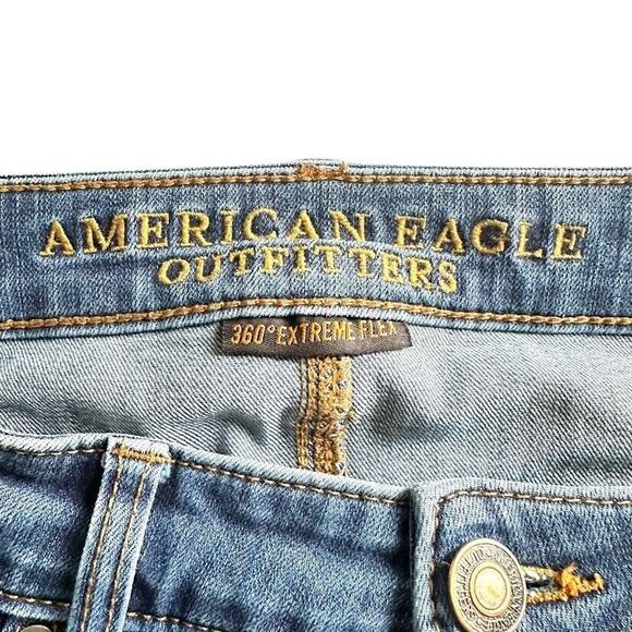American Eagle Jeans 30x32 Mens Slim Straight Stretch Blue Denim Extreme Flex - Picture 4 of 6
